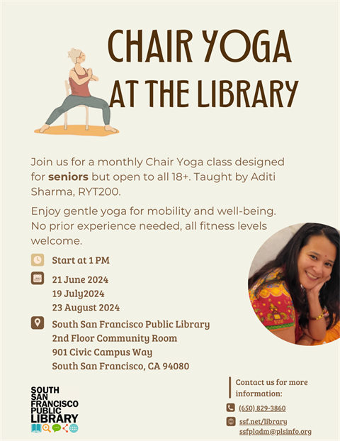 Chair Yoga at the Library Summer 2024