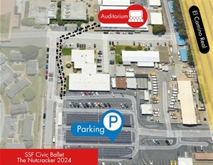 Parking Map for The Nutcracker at SSFHS