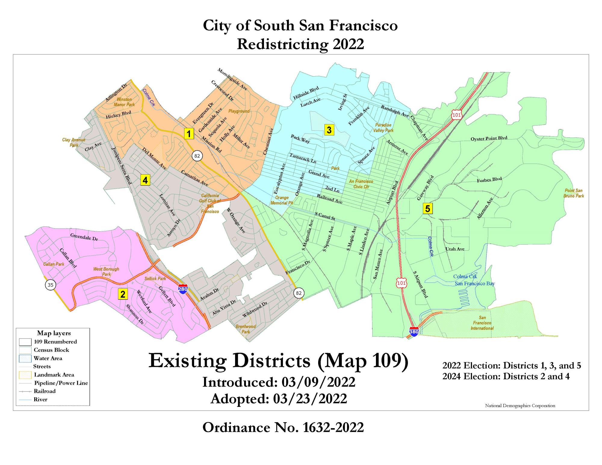 Existing Districts Map