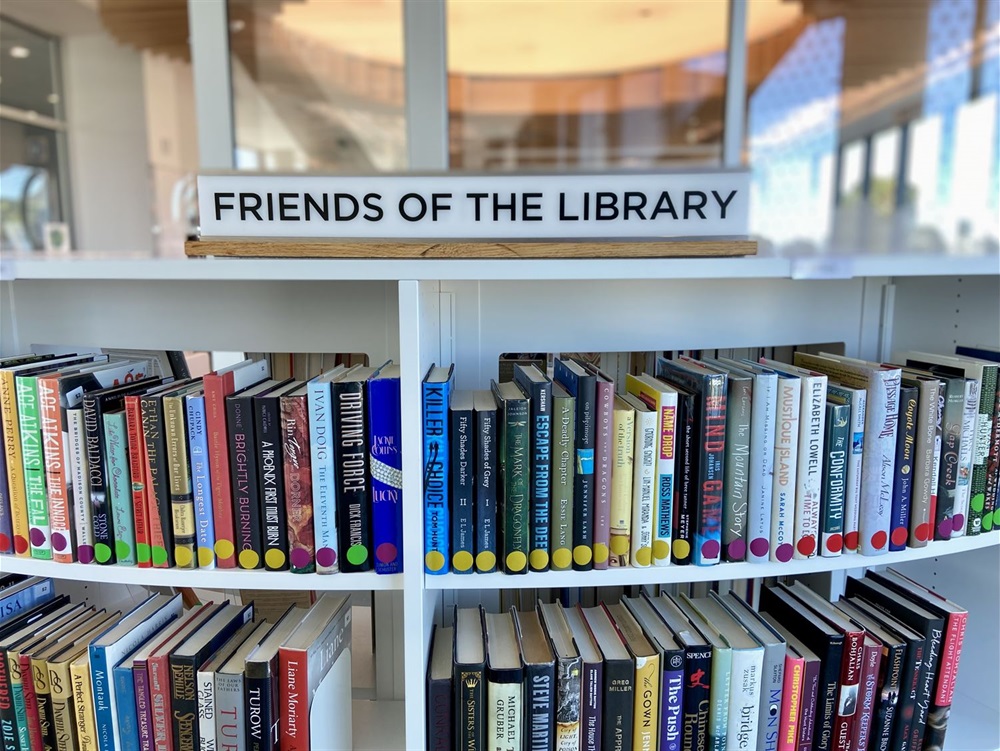Friends of the Library book sale shelf